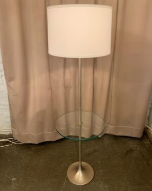 Laurel Tulip Floor Lamp with Glass Side Table