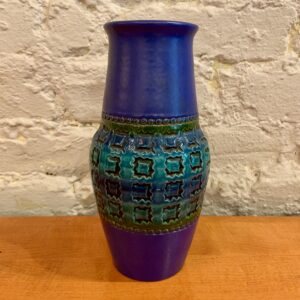 Rosenthal Netter Impressed Blue & Green Vase from Italy
