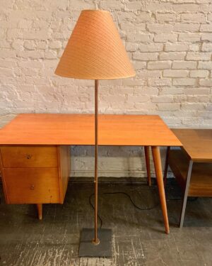 Copper & Slate Floor Lamp from the 1980s by LRO
