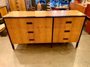 Bleached Rosewood & Ebonized Mahogany Double Dresser by Harvey Probber